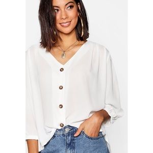 NWOT Boohoo see through blouse